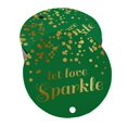 thumbnail image 1 of Inkdotpot Pack Of 100 Let Love Sparkle Wedding Favor Paper Tags Craft Real Gold Foil Hang Tags, 1 of 7
