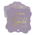thumbnail image 1 of Inkdotpot Pack Of 100 Real Gold Foil Bracket Shape Paper Tags Let Love Sparkle Wedding Favor Hang Tags, 1 of 7