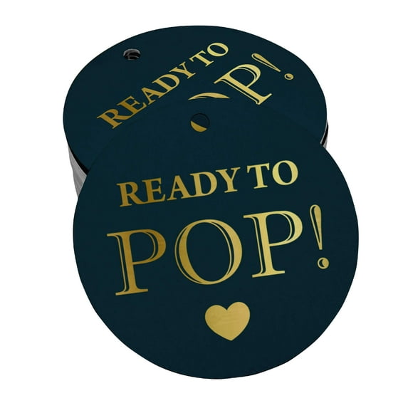 Inkdotpot Pack Of 100 Real Gold Foil Paper Tags Ready To Pop Baby Shower Favor Hang Tags