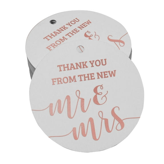 Inkdotpot Pack Of 100 Real Rose Gold Foil Paper Tags Thank You From The New Wedding Favor Hang Tags