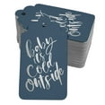 thumbnail image 1 of Inkdotpot Pack Of 100 Real Silver Foil Paper Tags Baby It's Cold Outside Baby Shower Favor Hang Tags, 1 of 6
