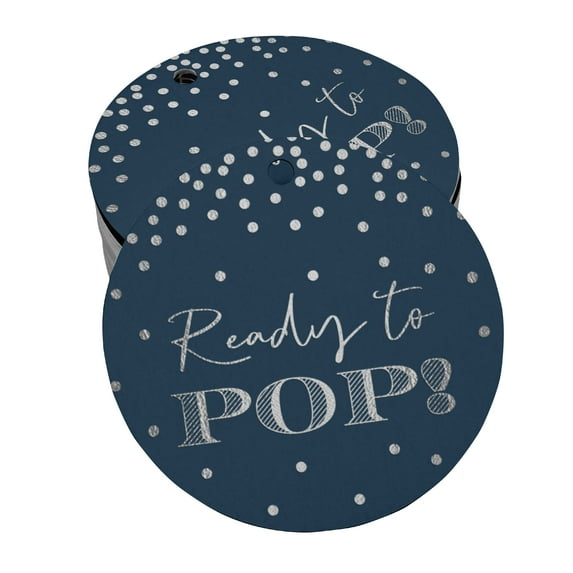 Inkdotpot Pack Of 100 Real Silver Foil Paper Tags Ready To Pop Baby Shower Favor Hang Tags