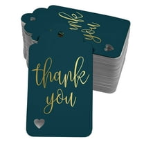 Inkdotpot Pack Of 100 ThankYou Bridal Shower-Baby Shower-Retirement-Wedding-Birthday Favor Paper Tags Craft Real Gold Foil Hang Tags