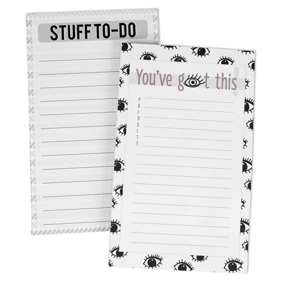 Inkdotpot Pack Of 2 Daily Planner List Undated Notepads, Memo Pad To-Do List Tear Off List Pad- Organizer- Scheduler- Organize Tasks (50 Sheets Each)-F9