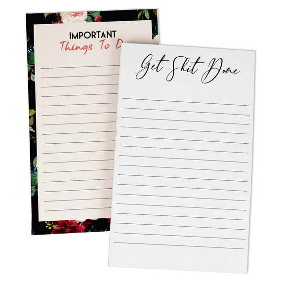 Inkdotpot Pack Of 2 Daily Planner List Undated Notepads, Memo Pad To-Do List Tear Off List Pad- Organizer- Scheduler- Organize Tasks (50 Sheets Each)-GF