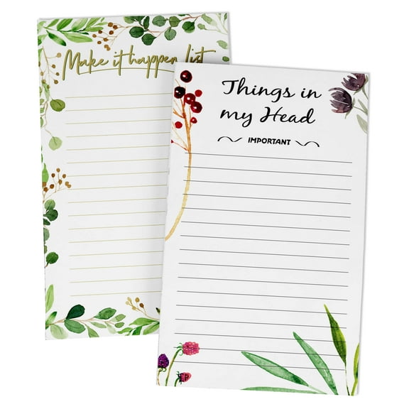 Inkdotpot Pack Of 2 Daily Planner List Undated Notepads, Memo Pad To-Do List Tear Off List Pad- Organizer- Scheduler- Organize Tasks (50 Sheets Each)-LQ