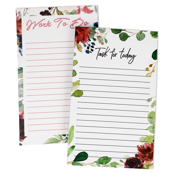 Inkdotpot Pack Of 2 Daily Planner List Undated Notepads, Memo Pad To-Do List Tear Off List Pad- Organizer- Scheduler- Organize Tasks (50 Sheets Each)-YH