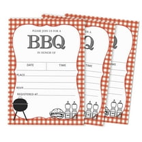Inkdotpot Pack Of 30 Baby Shower Invites, BBQ Party Invitations, Fill In Blank Invitations With Envelopes 5 x 7 inches