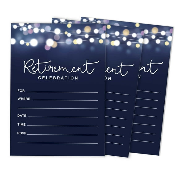 Inkdotpot Pack Of 30, Join Us Invitations With Envelopes, Retirement Party Celebration Invite Cards Fill-In Style Party Supplies 5 X 7 Inches