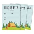 thumbnail image 1 of Inkdotpot Pack Of 30 Kids Birthday or Slumber Party Invitations, Hike On Over Camping Party Birthday Invites With Envelopes, Fill In The Blank Invites, 1 of 5