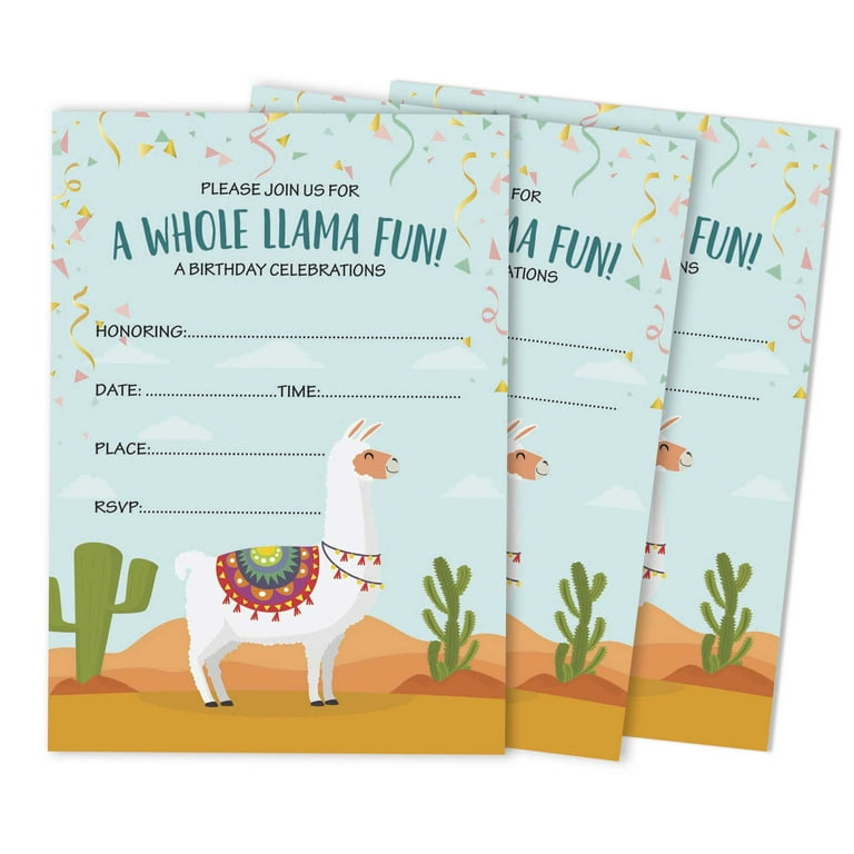 A Llama Fun, Llama Birthday Greeting Card for Kids A Llama Fun, Llama Birthday Greeting Card for Kids