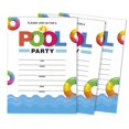 thumbnail image 1 of Inkdotpot Pack Of 30 Pool Party Invitations, Birthday Party Invites With Envelopes, Kids/ Adult Pool Party Fill-In Style 5 x 7 inches, 1 of 1