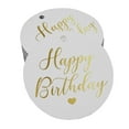 thumbnail image 1 of Inkdotpot Pack Of 50 Happy Birthday Favor Paper Tags Craft Real Gold Foil Hang Tags, 1 of 7