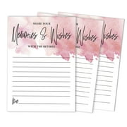 Inkdotpot Pack Of 50 Memories & Wishes For Retirement Party, Game Activity For Retirement Party Celebration, Guestbook Alternative 5X7 inches