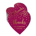 thumbnail image 1 of Inkdotpot Pack Of 50 Real Gold Foil Paper Tags Thanks For Celebrating With Me Birthday Favor Hang Tags, 1 of 6