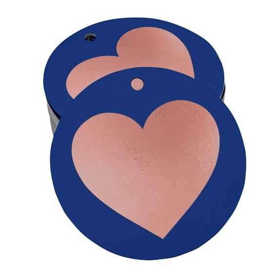 Inkdotpot Pack Of 50 Real Rose Gold Foil Paper Tags Made With Love Wedding Favor Hang Tags