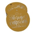 thumbnail image 1 of Inkdotpot Pack Of 50 Real Silver Foil Paper Tags Merry Christmas & Happy New Year Text Favor Hang Tags, 1 of 7