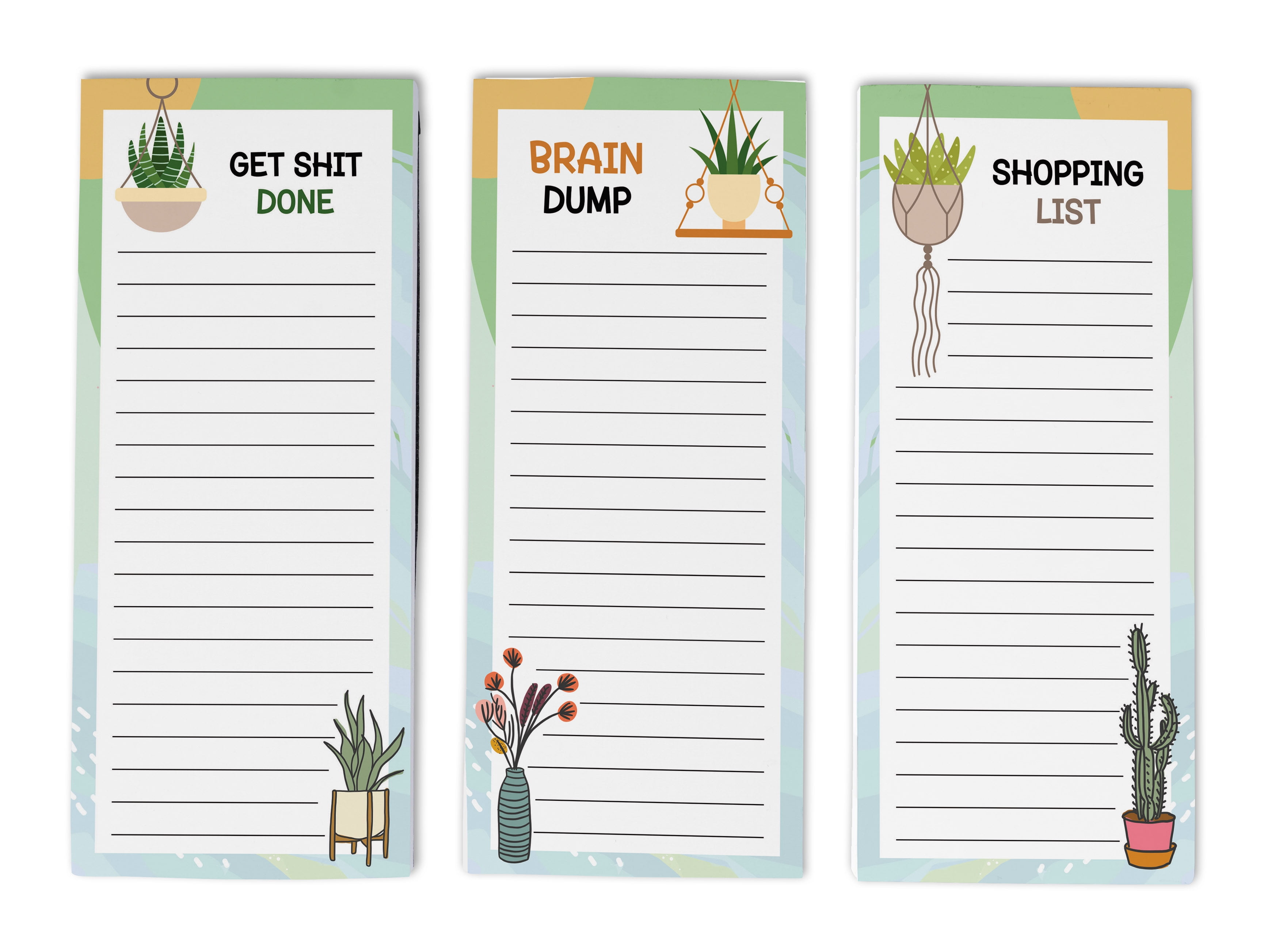 Inkdotpot Pack of 3 Magnetic Fridge To-Do List Notepads- Magnetic Memo Pads For Refrigerator-(50 Sheets Each)-1R