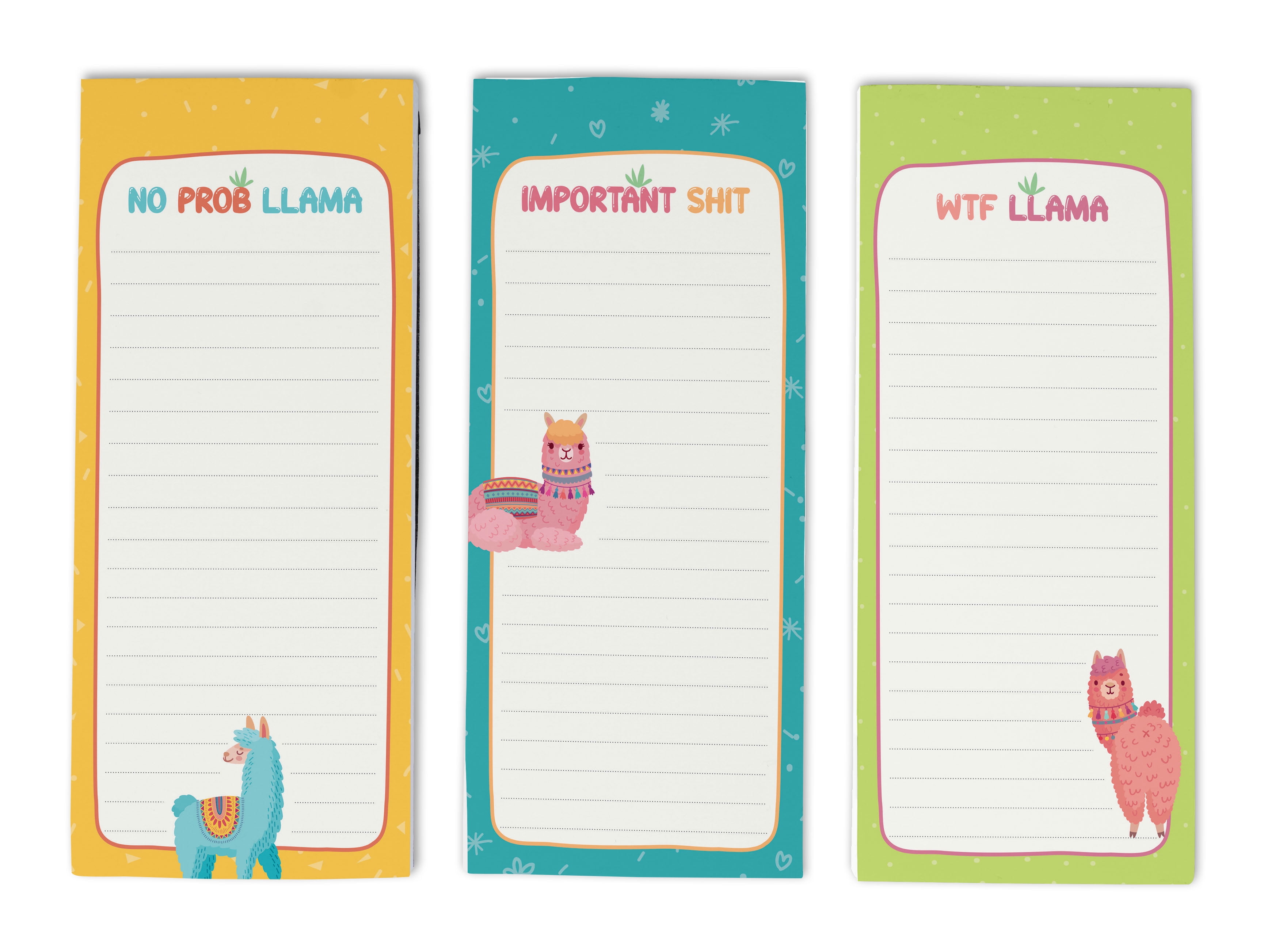 Inkdotpot Pack of 3 Magnetic Fridge To-Do List Notepads- Magnetic Memo Pads For Refrigerator-(50 Sheets Each)-1W