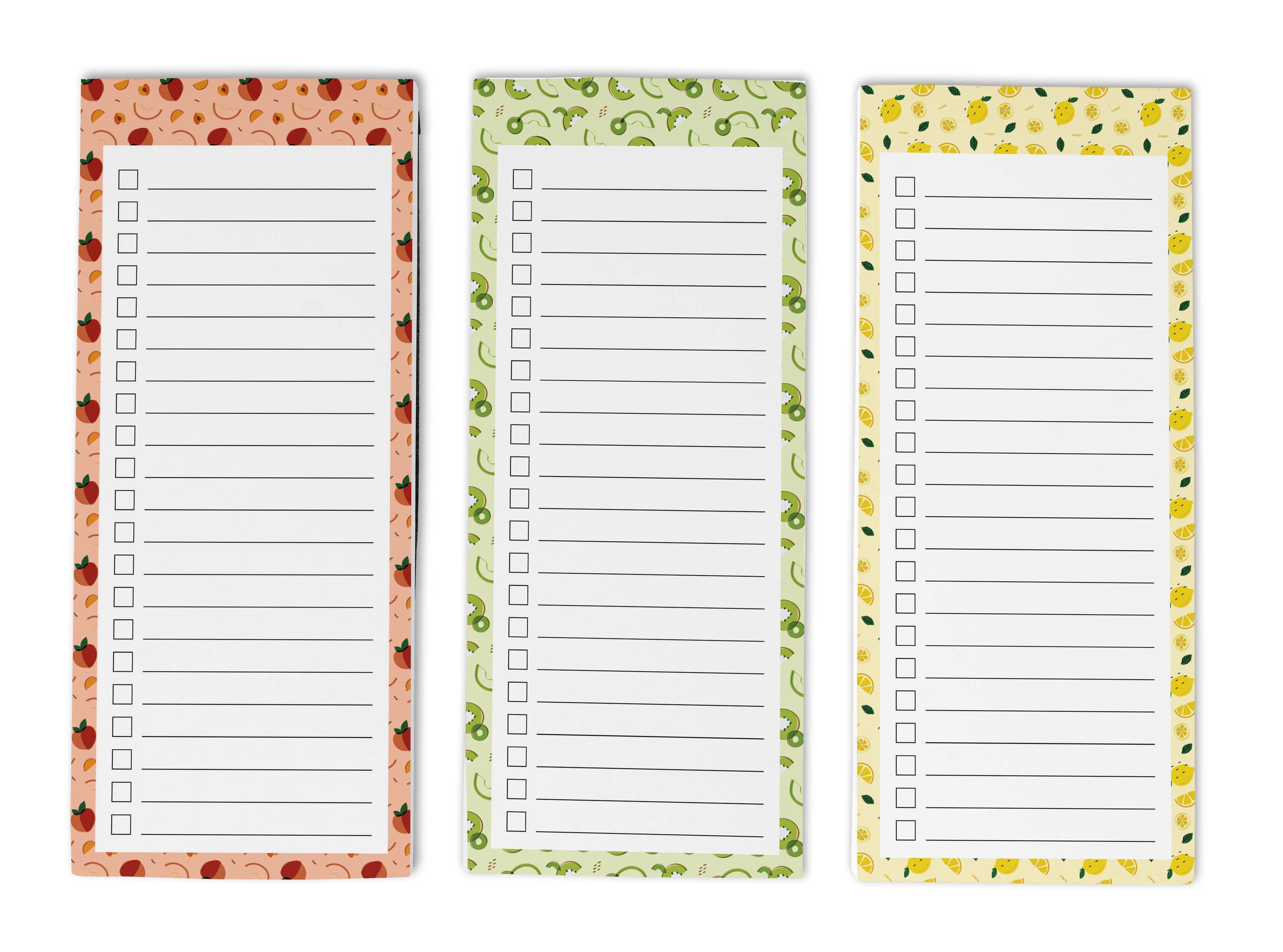 Inkdotpot Pack of 3 Magnetic Fridge To-Do List Notepads- Magnetic Memo Pads For Refrigerator-(50 Sheets Each)-3M