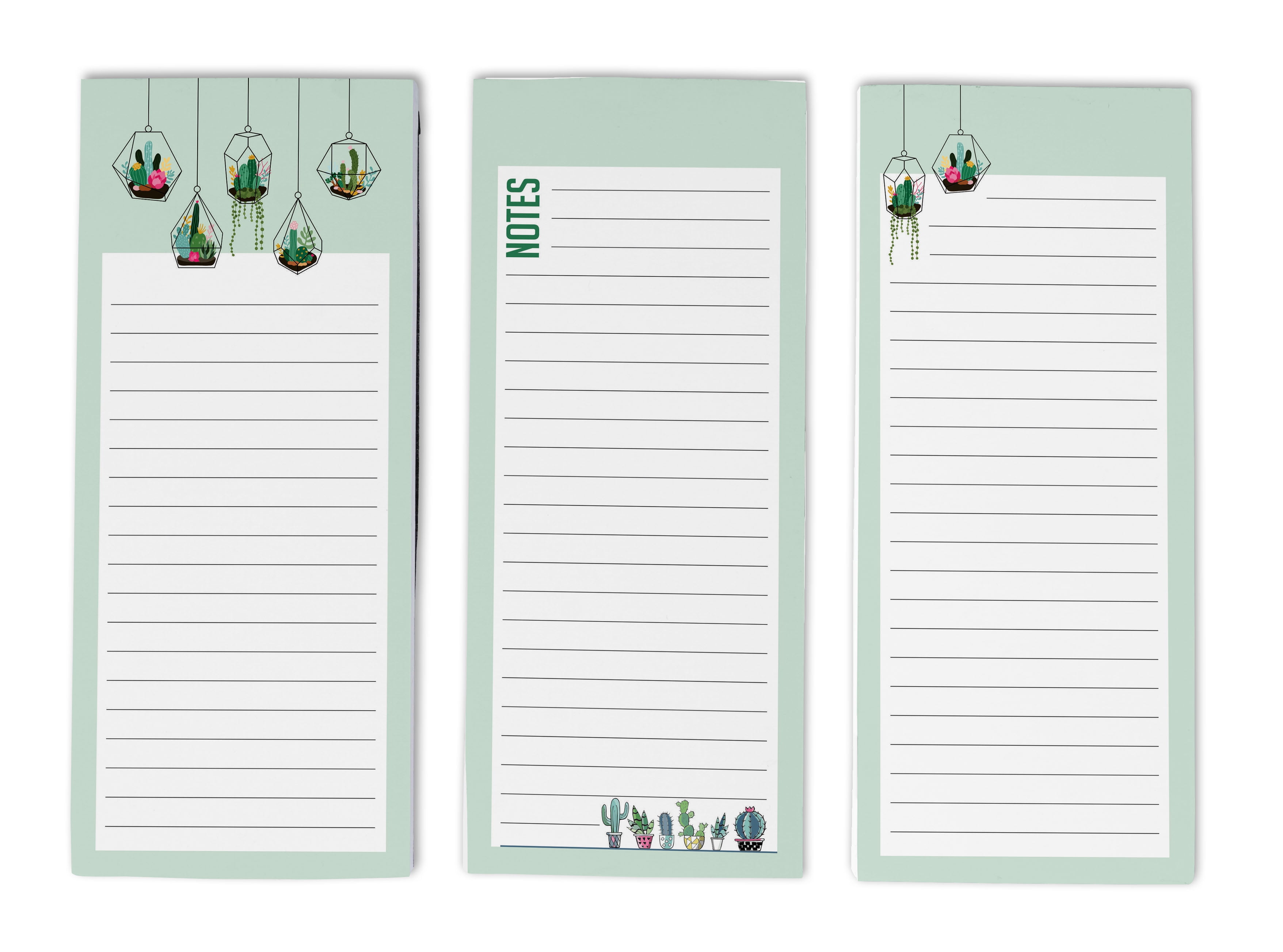 Inkdotpot Pack of 3 Magnetic Fridge To-Do List Notepads- Magnetic Memo Pads For Refrigerator-(50 Sheets Each)-4W