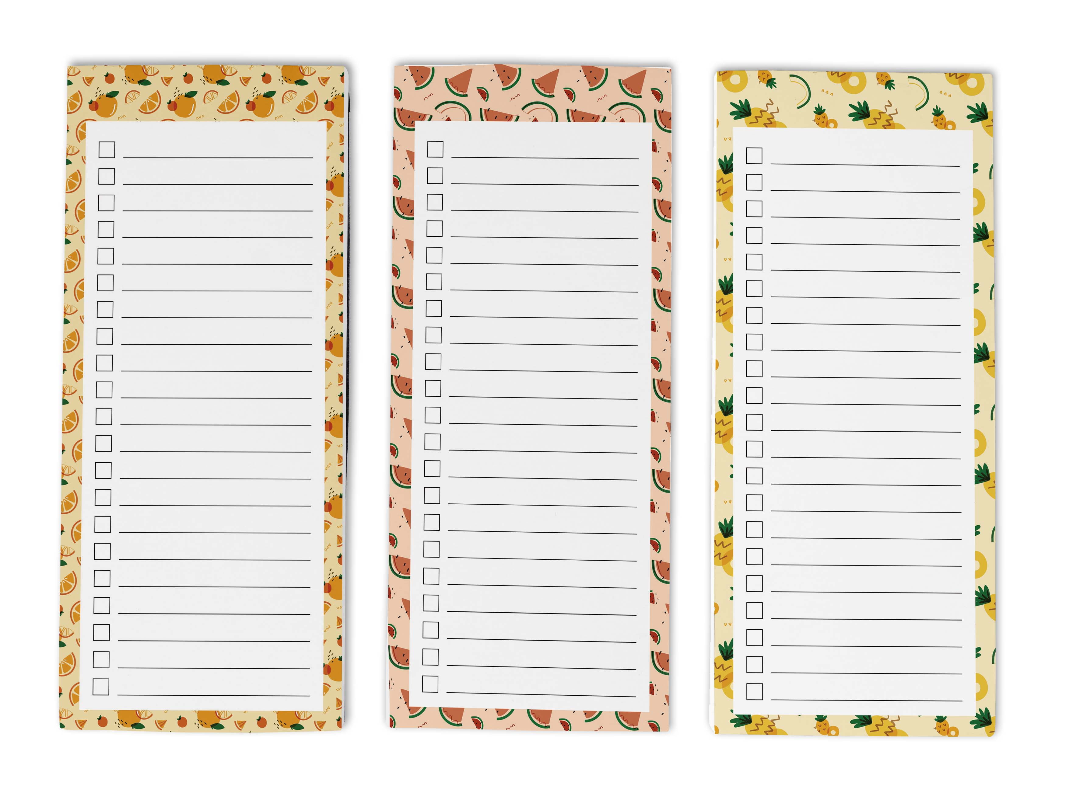Inkdotpot Pack of 3 Magnetic Fridge To-Do List Notepads- Magnetic Memo Pads For Refrigerator-(50 Sheets Each)-5J