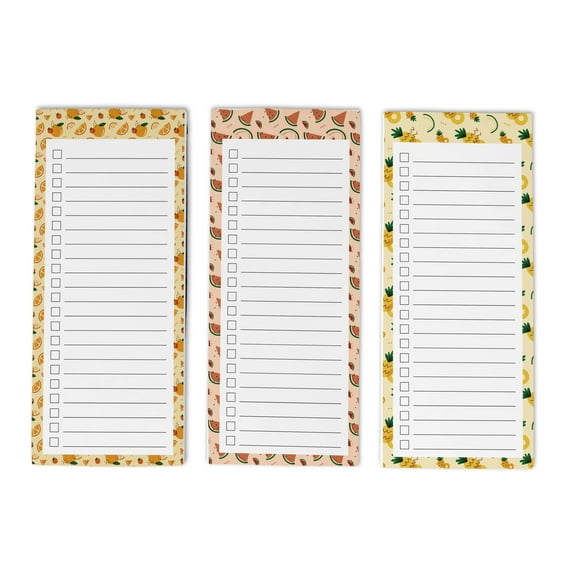 Inkdotpot Pack of 3 Magnetic Fridge To-Do List Notepads- Magnetic Memo Pads For Refrigerator-(50 Sheets Each)-5J