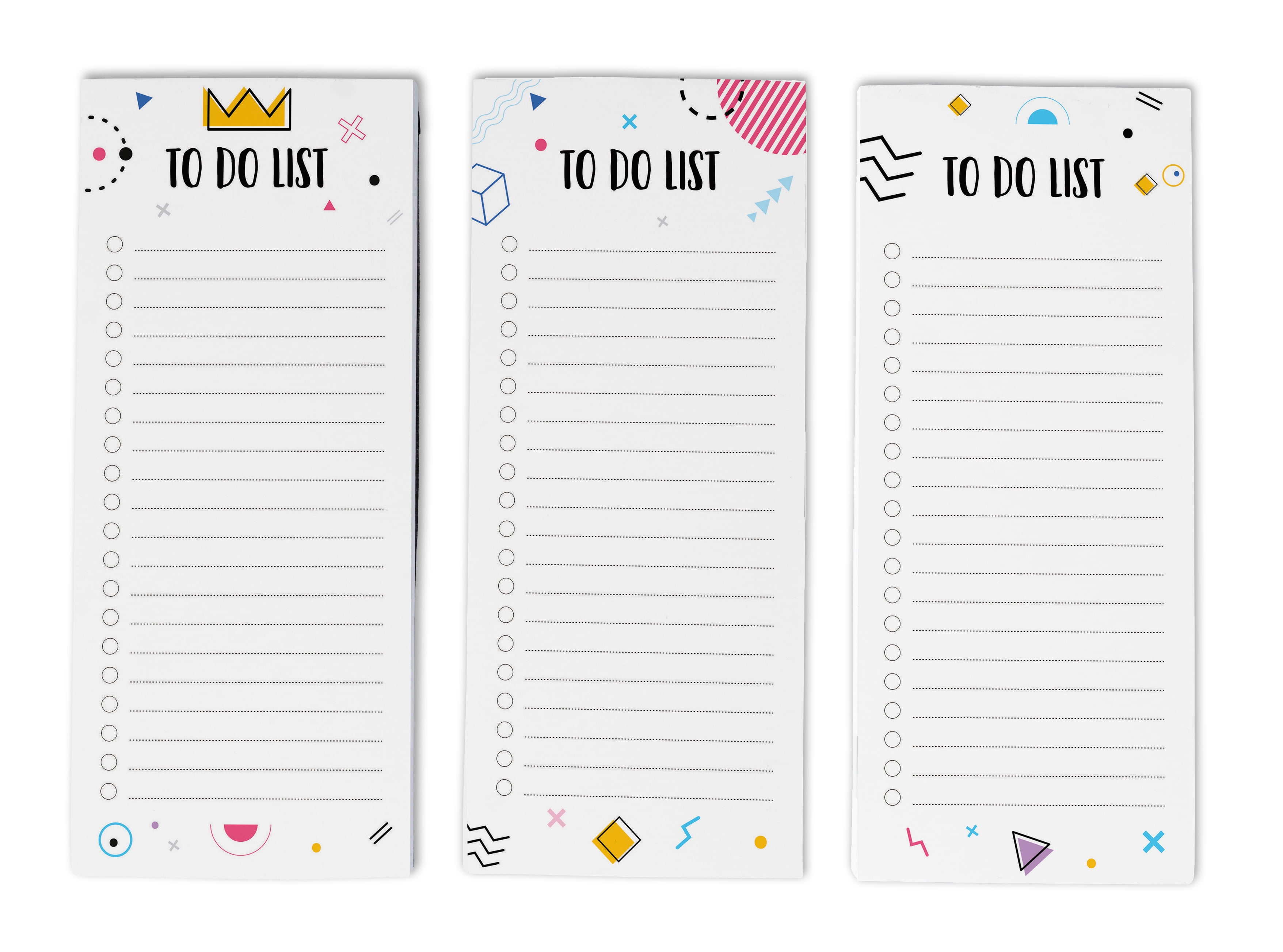 Inkdotpot Pack of 3 Magnetic Fridge To-Do List Notepads- Magnetic Memo Pads For Refrigerator-(50 Sheets Each)-6U