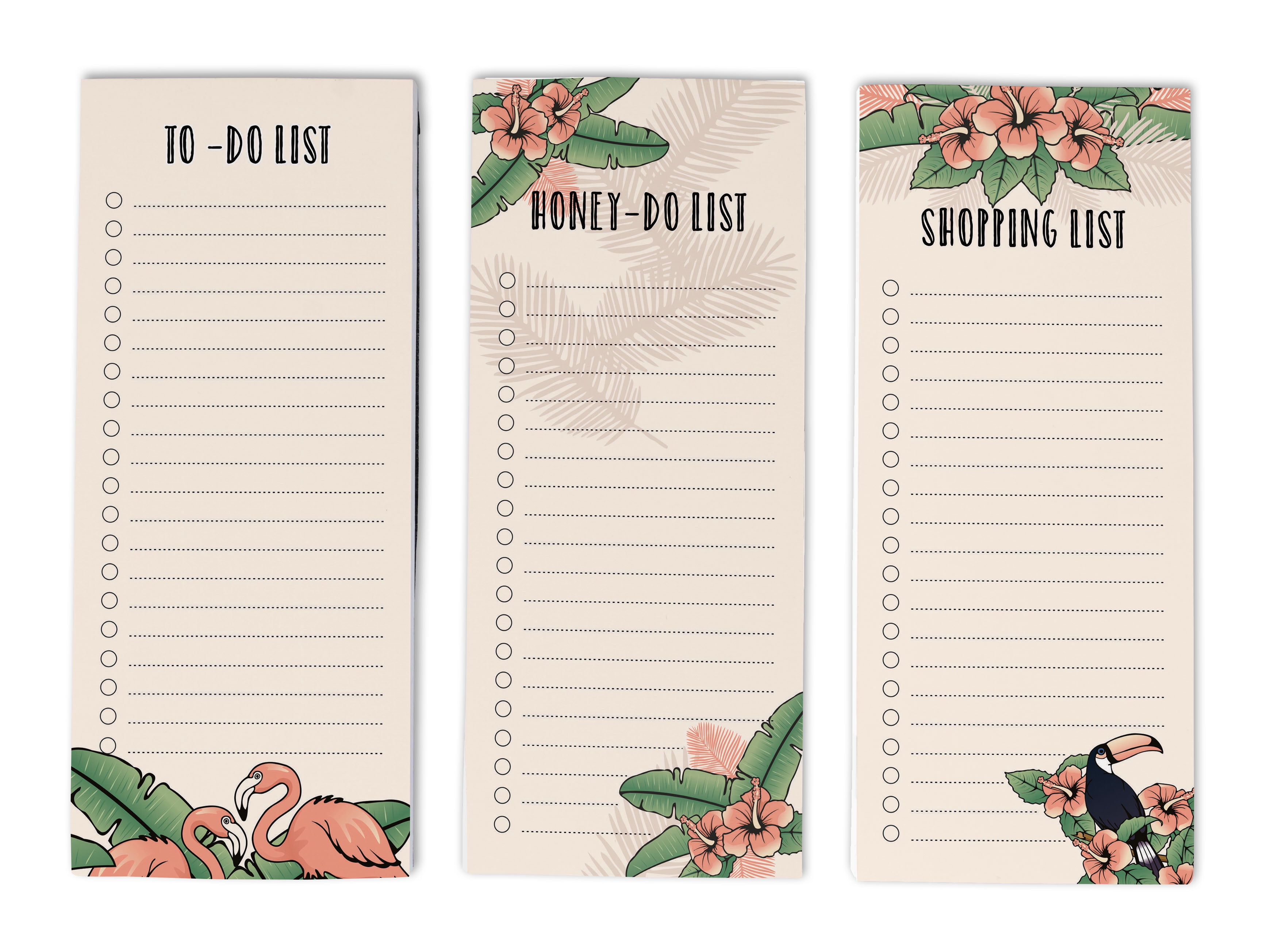 Inkdotpot Pack of 3 Magnetic Fridge To-Do List Notepads- Magnetic Memo Pads For Refrigerator-(50 Sheets Each)-74