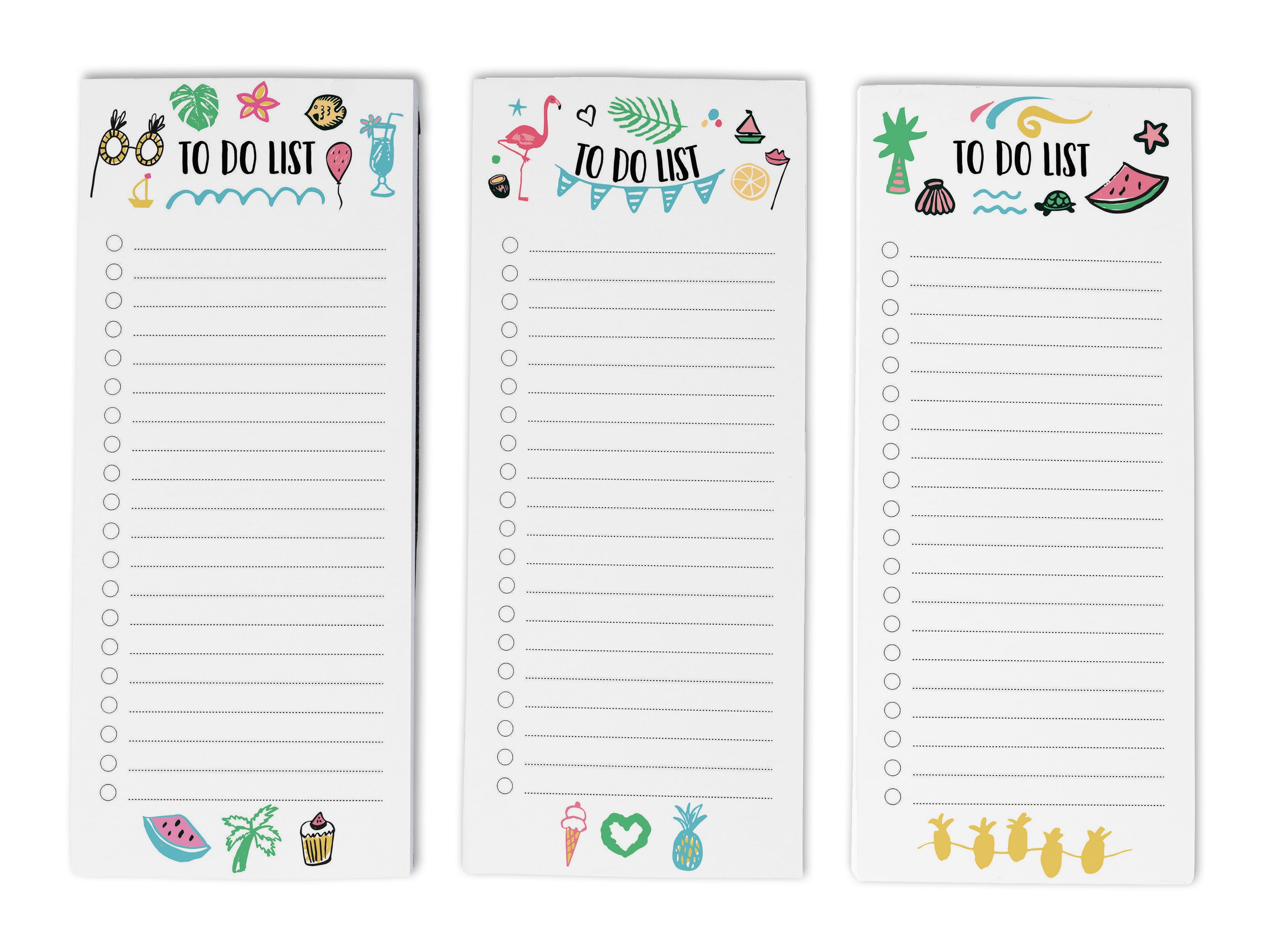 Inkdotpot Pack of 3 Magnetic Fridge To-Do List Notepads- Magnetic Memo Pads For Refrigerator-(50 Sheets Each)-9G