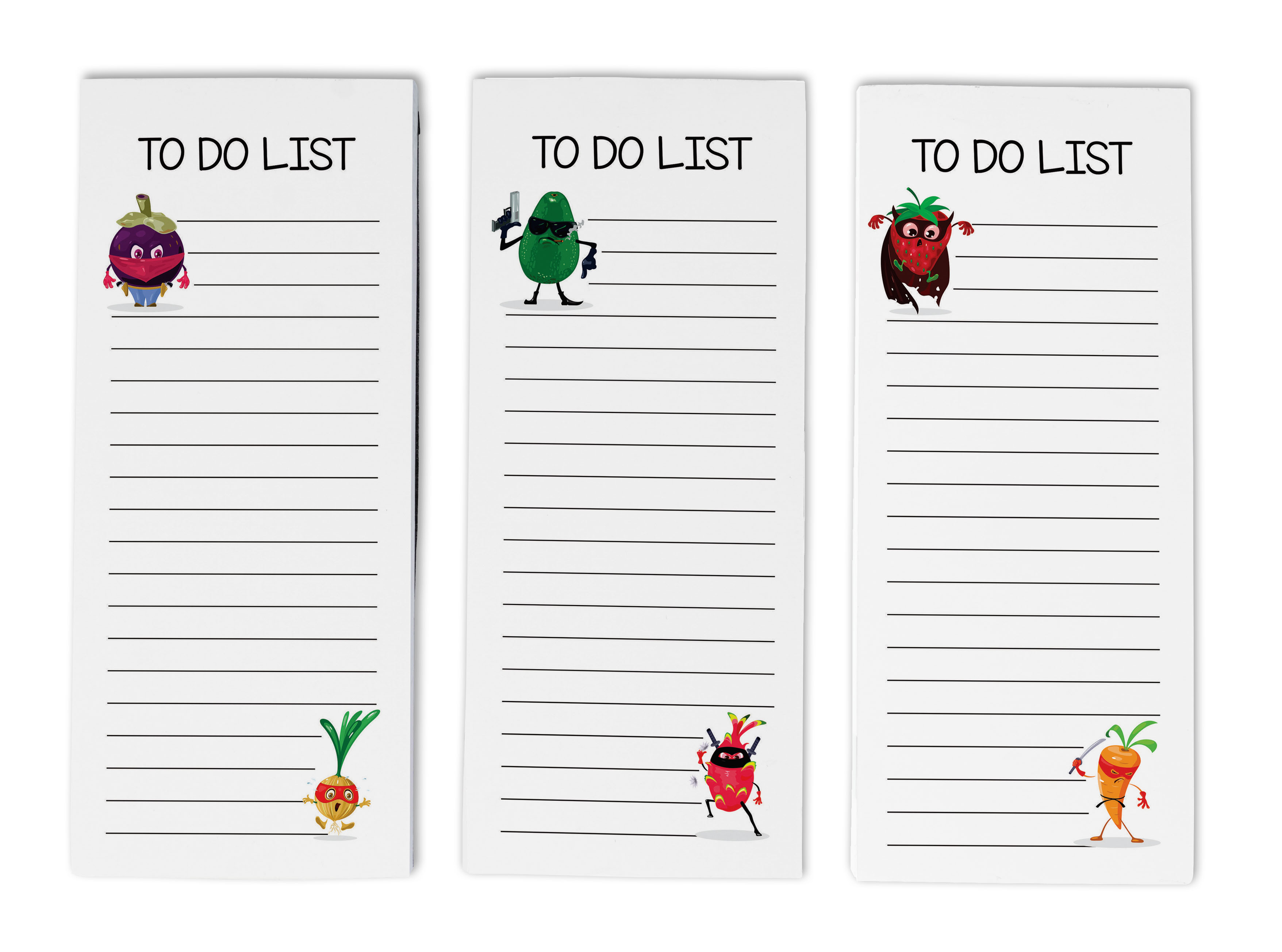 Inkdotpot Pack of 3 Magnetic Fridge To-Do List Notepads- Magnetic Memo Pads For Refrigerator-(50 Sheets Each)-9T