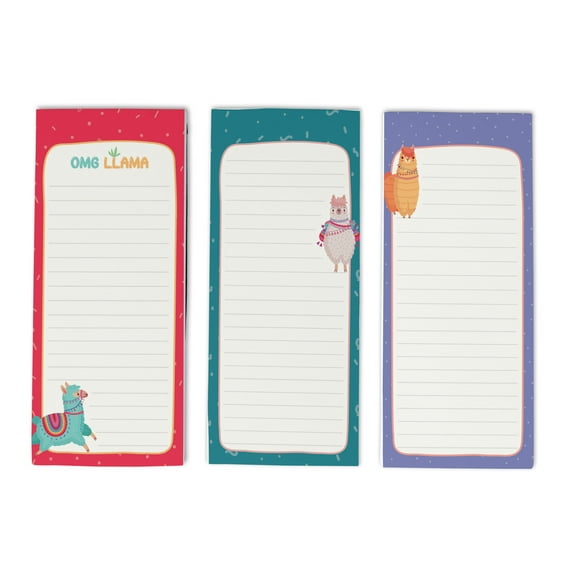 Inkdotpot Pack of 3 Magnetic Fridge To-Do List Notepads- Magnetic Memo Pads For Refrigerator-(50 Sheets Each)-D6