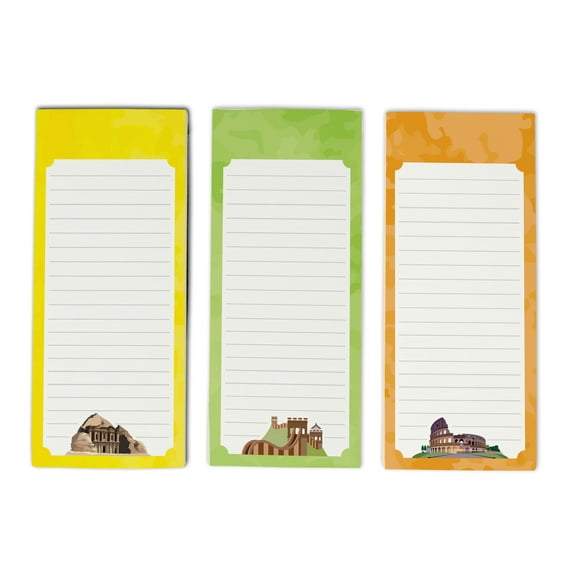 Inkdotpot Pack of 3 Magnetic Fridge To-Do List Notepads- Magnetic Memo Pads For Refrigerator-(50 Sheets Each)-FA
