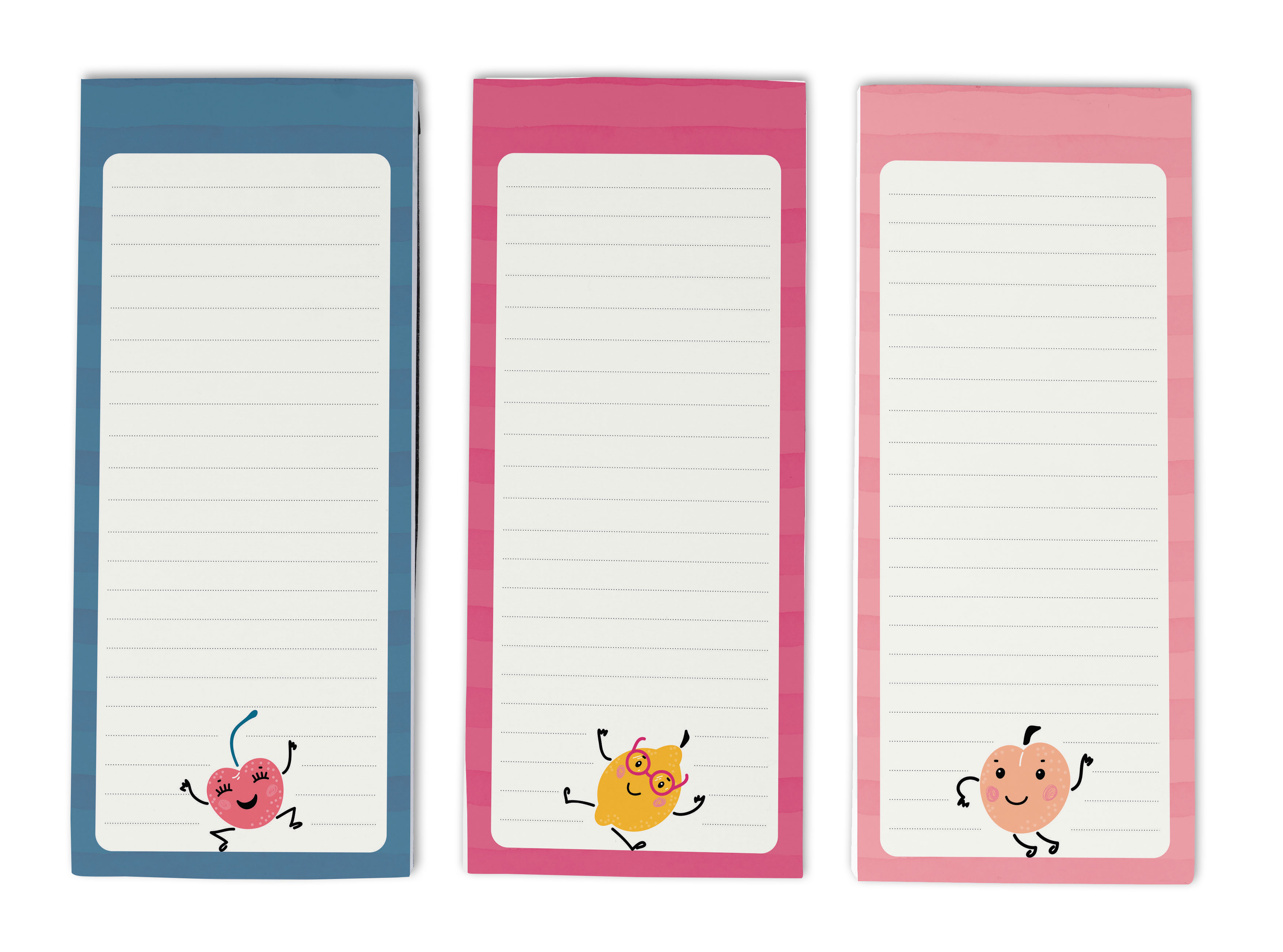 Inkdotpot Pack of 3 Magnetic Fridge To-Do List Notepads- Magnetic Memo Pads For Refrigerator-(50 Sheets Each)-FJ