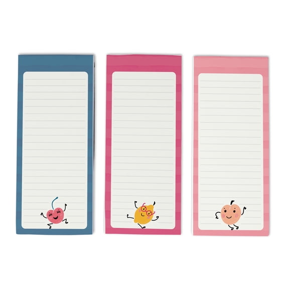 Inkdotpot Pack of 3 Magnetic Fridge To-Do List Notepads- Magnetic Memo Pads For Refrigerator-(50 Sheets Each)-FJ
