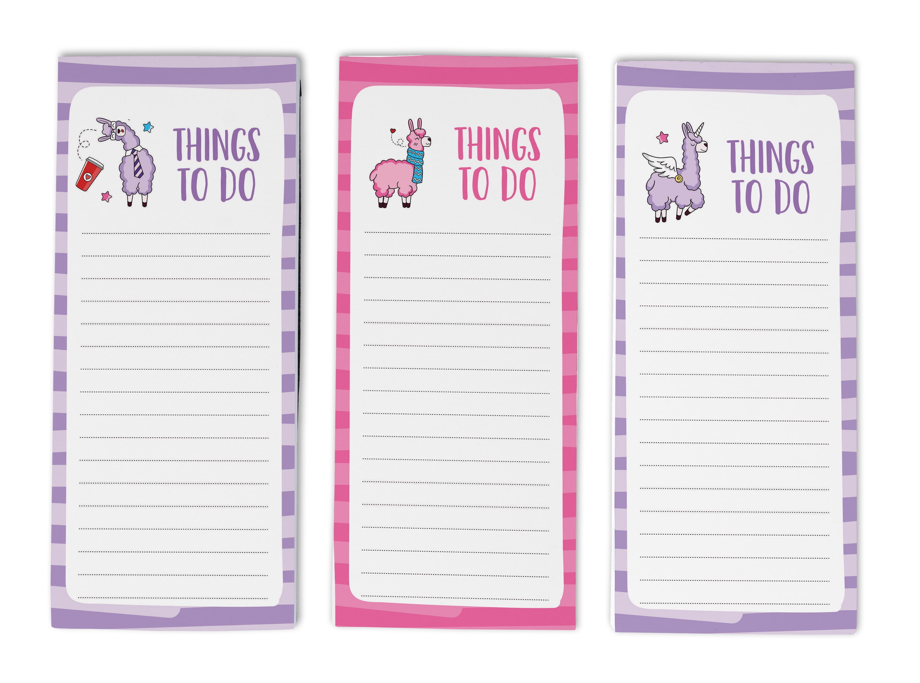 Inkdotpot Pack of 3 Magnetic Fridge To-Do List Notepads- Magnetic Memo Pads For Refrigerator-(50 Sheets Each)-FV