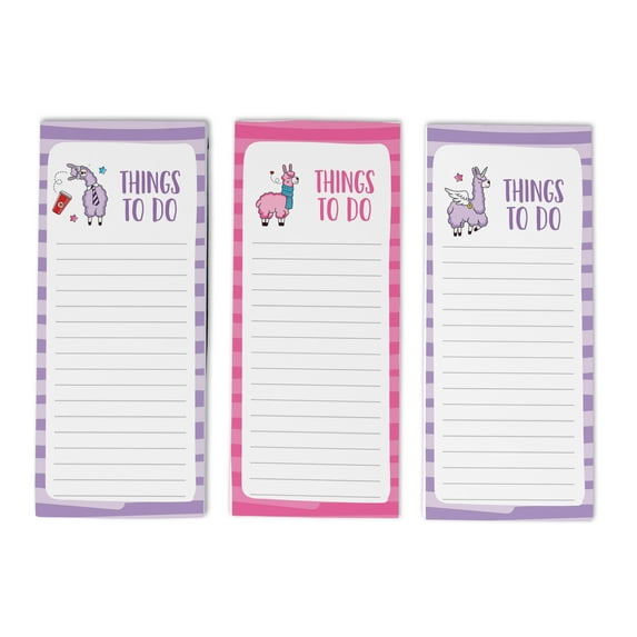 Inkdotpot Pack of 3 Magnetic Fridge To-Do List Notepads- Magnetic Memo Pads For Refrigerator-(50 Sheets Each)-FV
