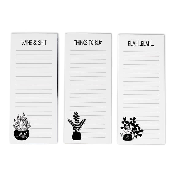 Inkdotpot Pack of 3 Magnetic Fridge To-Do List Notepads- Magnetic Memo Pads For Refrigerator-(50 Sheets Each)-GF