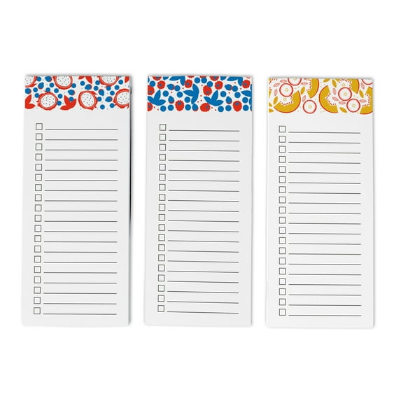 Inkdotpot Pack of 3 Magnetic Fridge To-Do List Notepads- Magnetic Memo Pads For Refrigerator-(50 Sheets Each)-GS