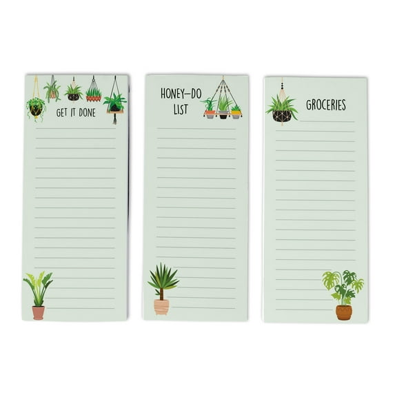 Inkdotpot Pack of 3 Magnetic Fridge To-Do List Notepads- Magnetic Memo Pads For Refrigerator-(50 Sheets Each)-HZ
