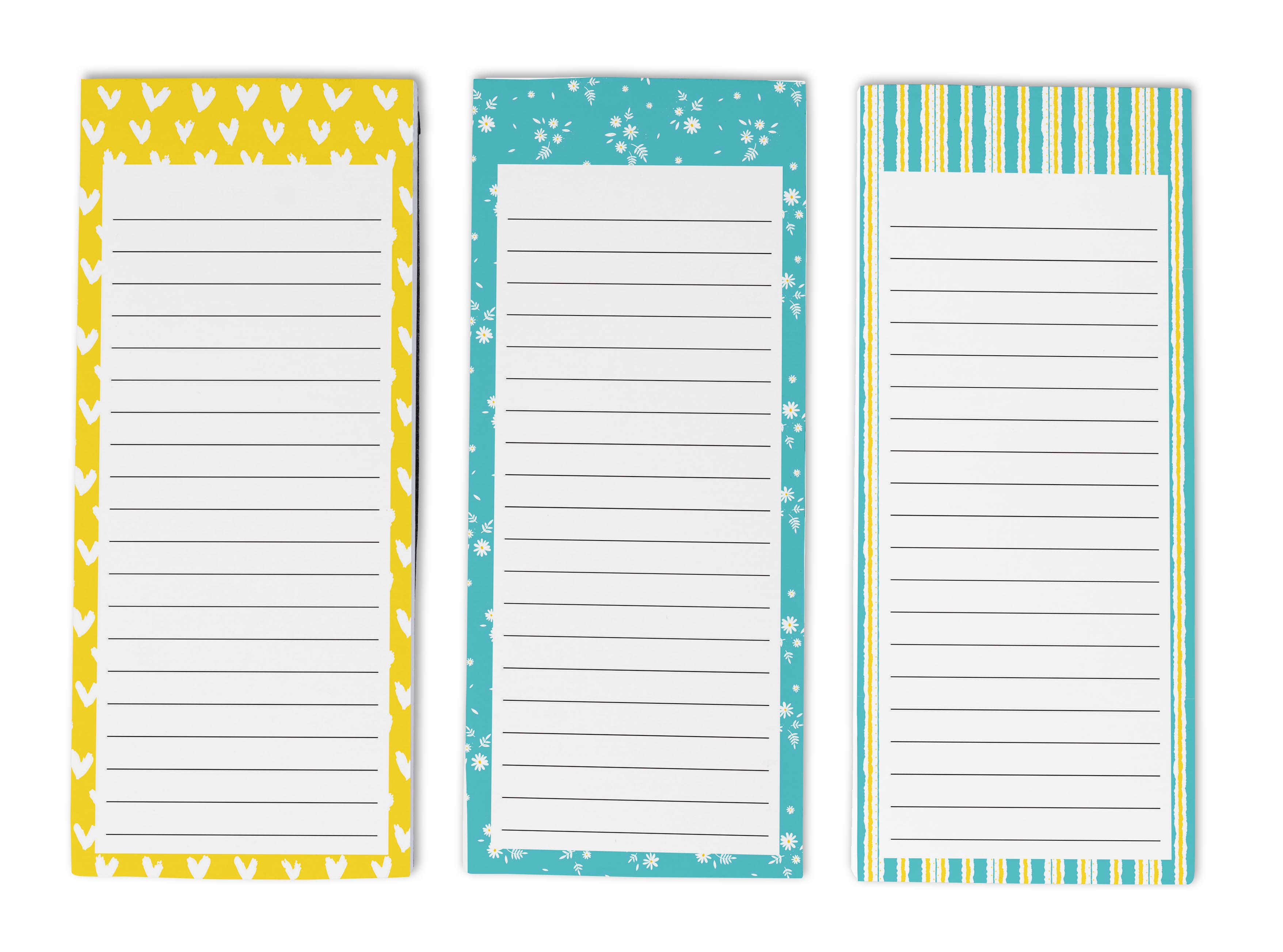 Inkdotpot Pack of 3 Magnetic Fridge To-Do List Notepads- Magnetic Memo Pads For Refrigerator-(50 Sheets Each)-JQ