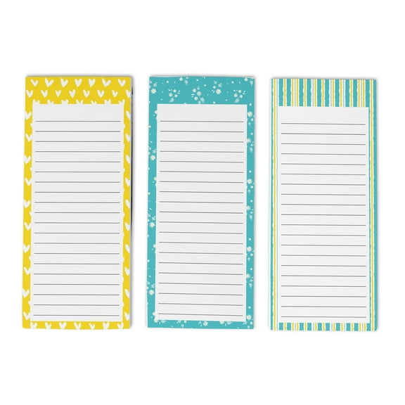 Inkdotpot Pack of 3 Magnetic Fridge To-Do List Notepads- Magnetic Memo Pads For Refrigerator-(50 Sheets Each)-JQ