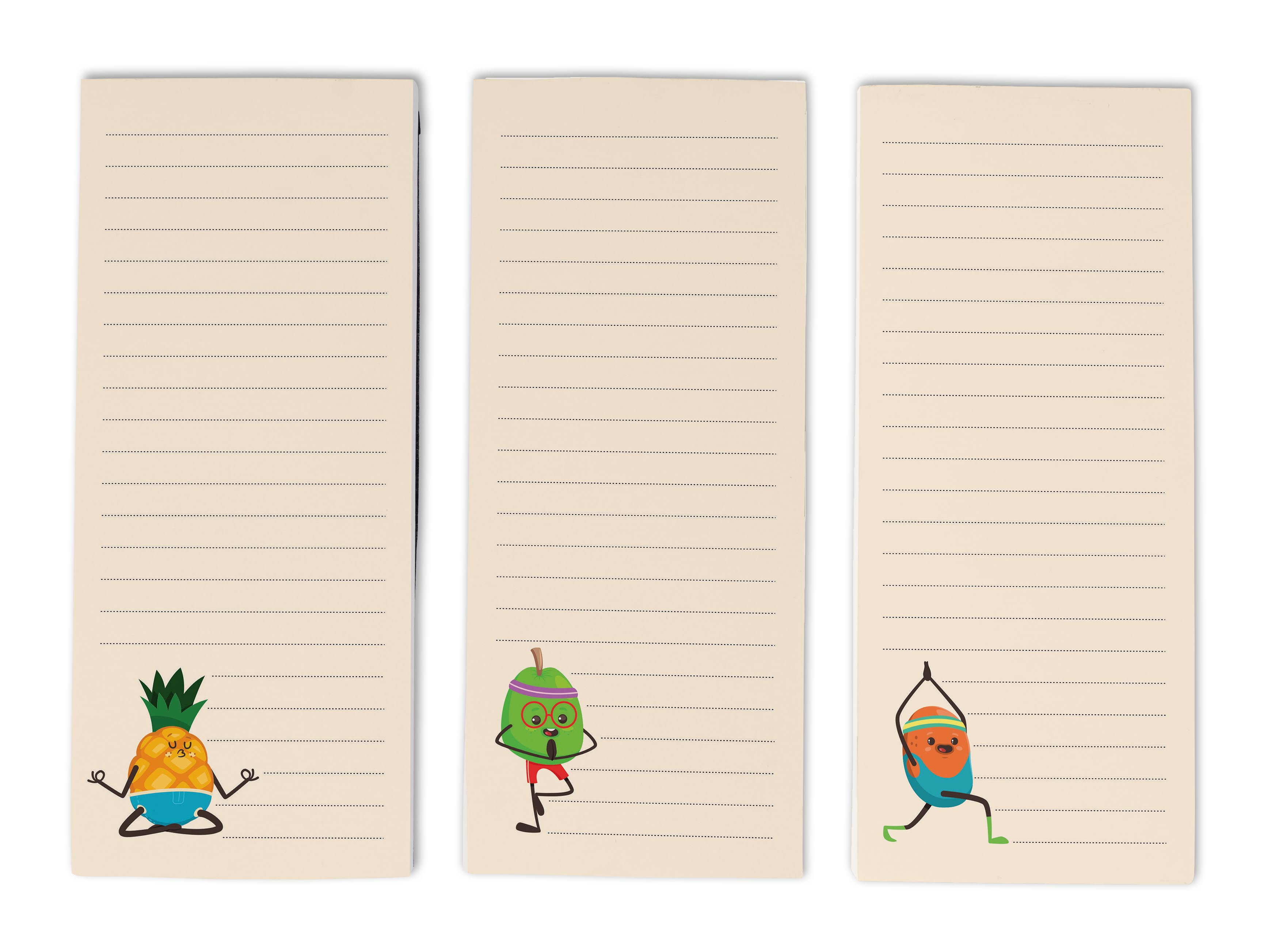 Inkdotpot Pack of 3 Magnetic Fridge To-Do List Notepads- Magnetic Memo Pads For Refrigerator-(50 Sheets Each)-KB