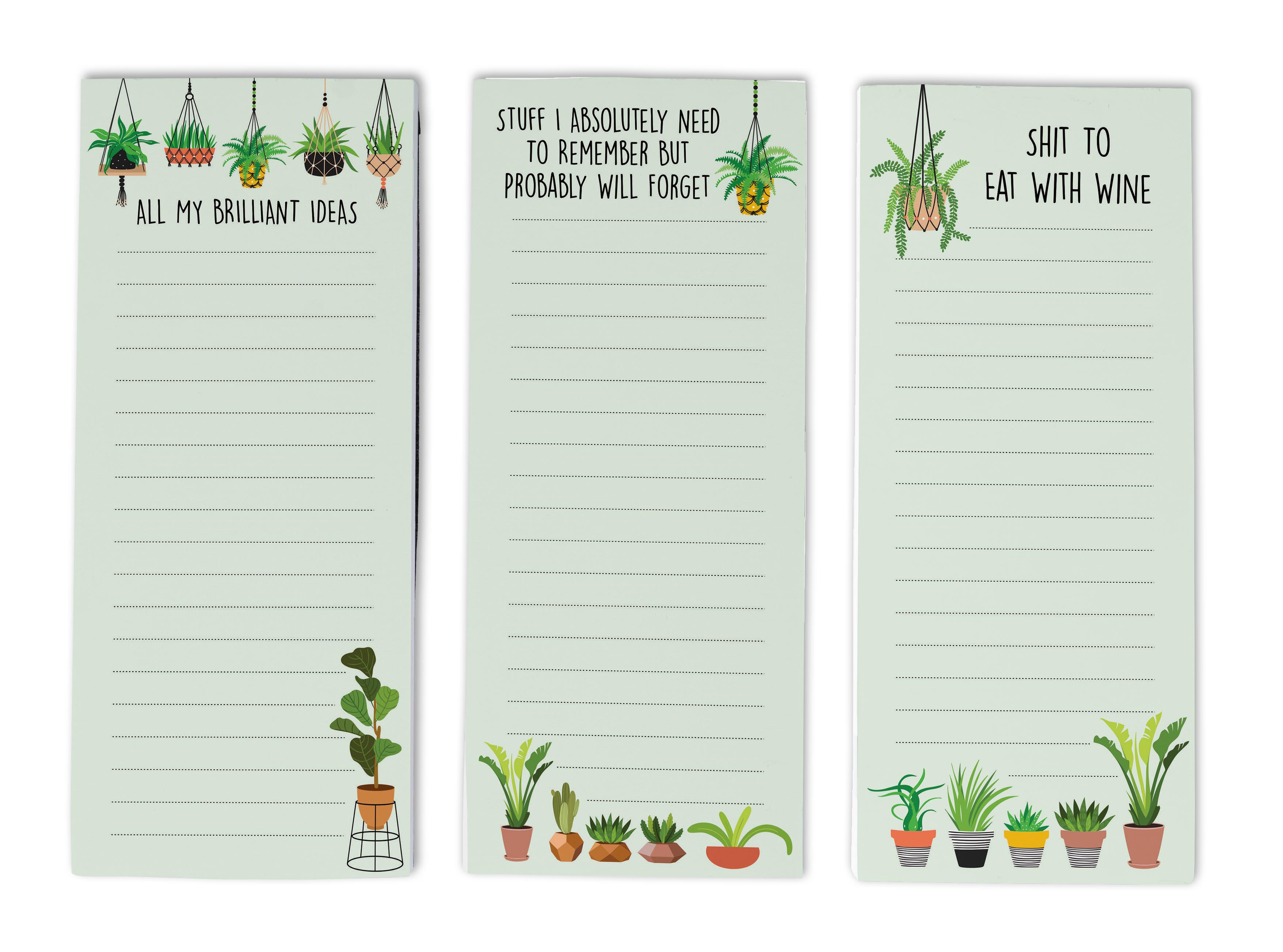 Inkdotpot Pack of 3 Magnetic Fridge To-Do List Notepads- Magnetic Memo Pads For Refrigerator-(50 Sheets Each)-KP