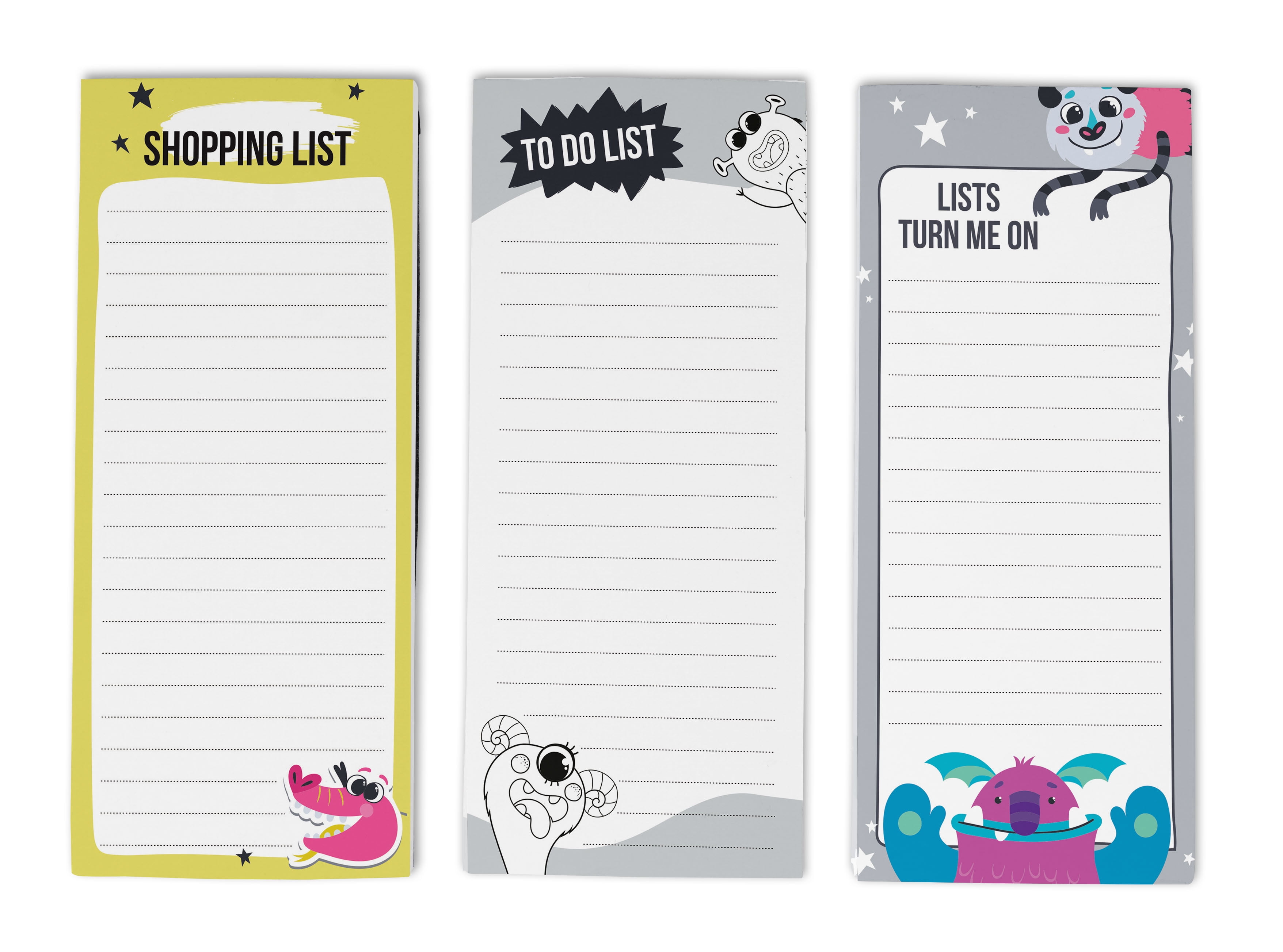 Inkdotpot Pack of 3 Magnetic Fridge To-Do List Notepads- Magnetic Memo Pads For Refrigerator-(50 Sheets Each)-L6