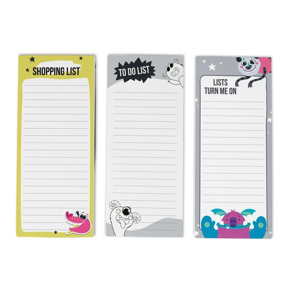 Inkdotpot Pack of 3 Magnetic Fridge To-Do List Notepads- Magnetic Memo Pads For Refrigerator-(50 Sheets Each)-L6