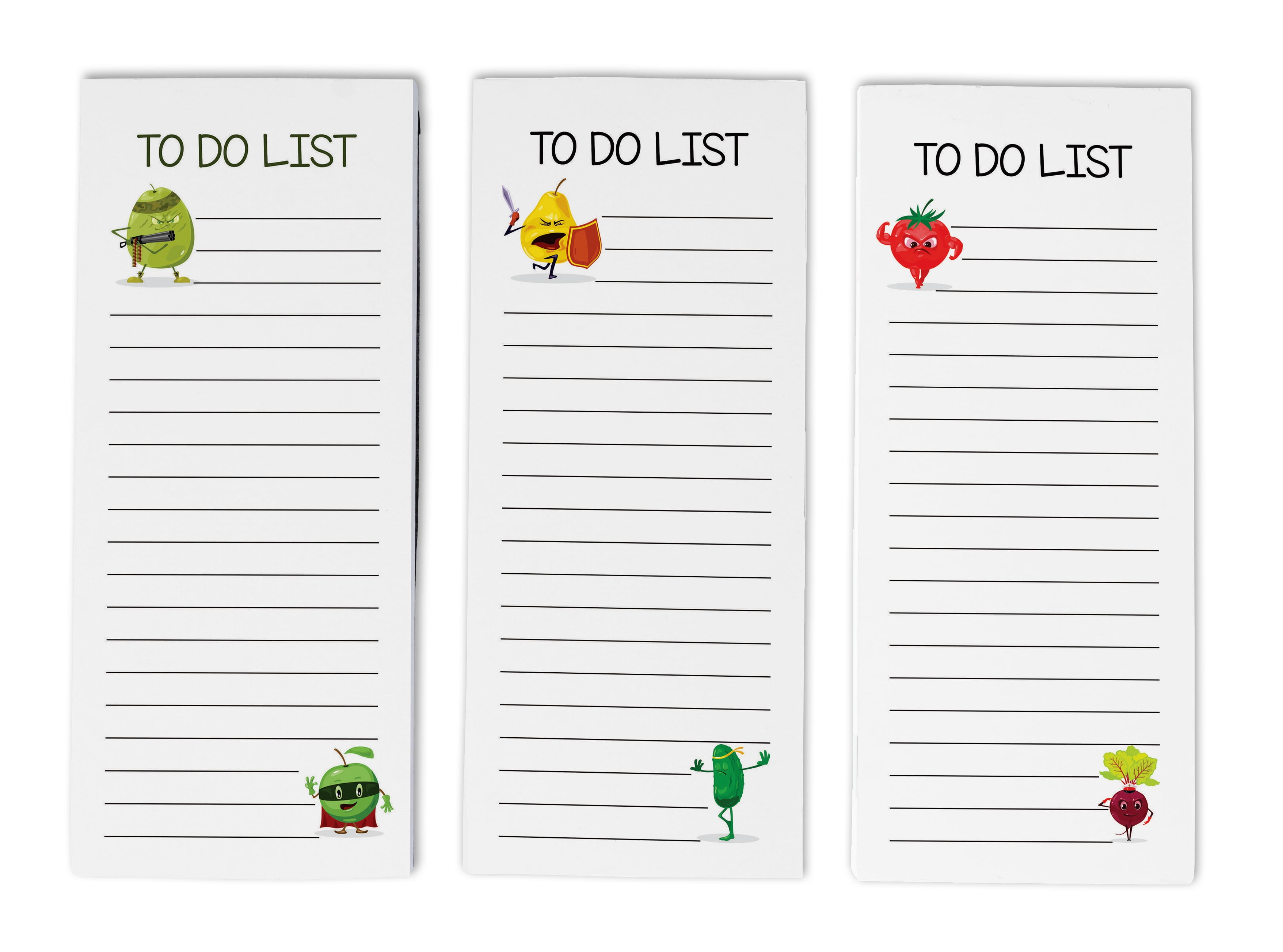 Inkdotpot Pack of 3 Magnetic Fridge To-Do List Notepads- Magnetic Memo Pads For Refrigerator-(50 Sheets Each)-LG