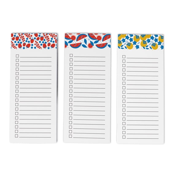Inkdotpot Pack of 3 Magnetic Fridge To-Do List Notepads- Magnetic Memo Pads For Refrigerator-(50 Sheets Each)-MA