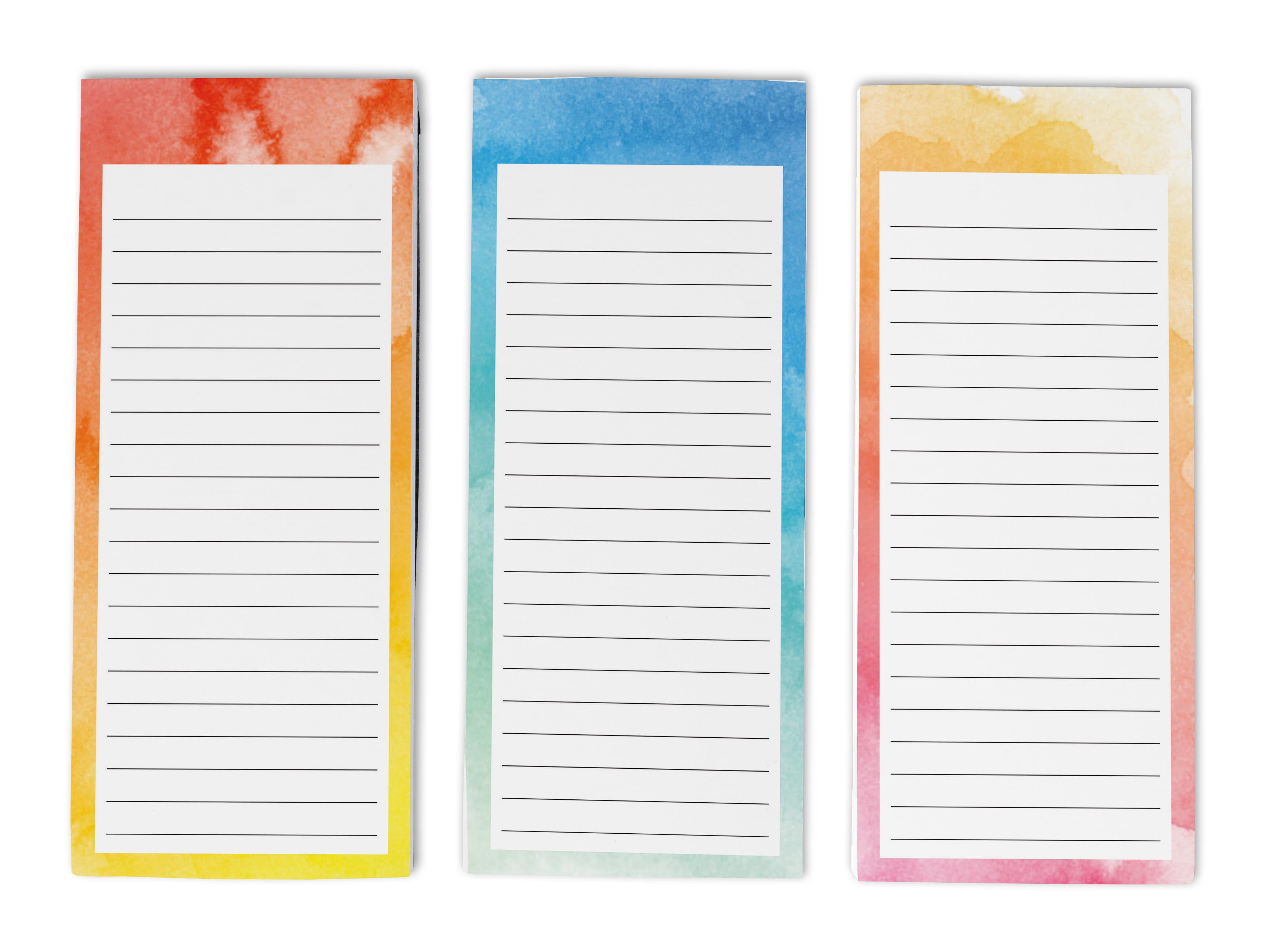 Inkdotpot Pack of 3 Magnetic Fridge To-Do List Notepads- Magnetic Memo Pads For Refrigerator-(50 Sheets Each)-N0