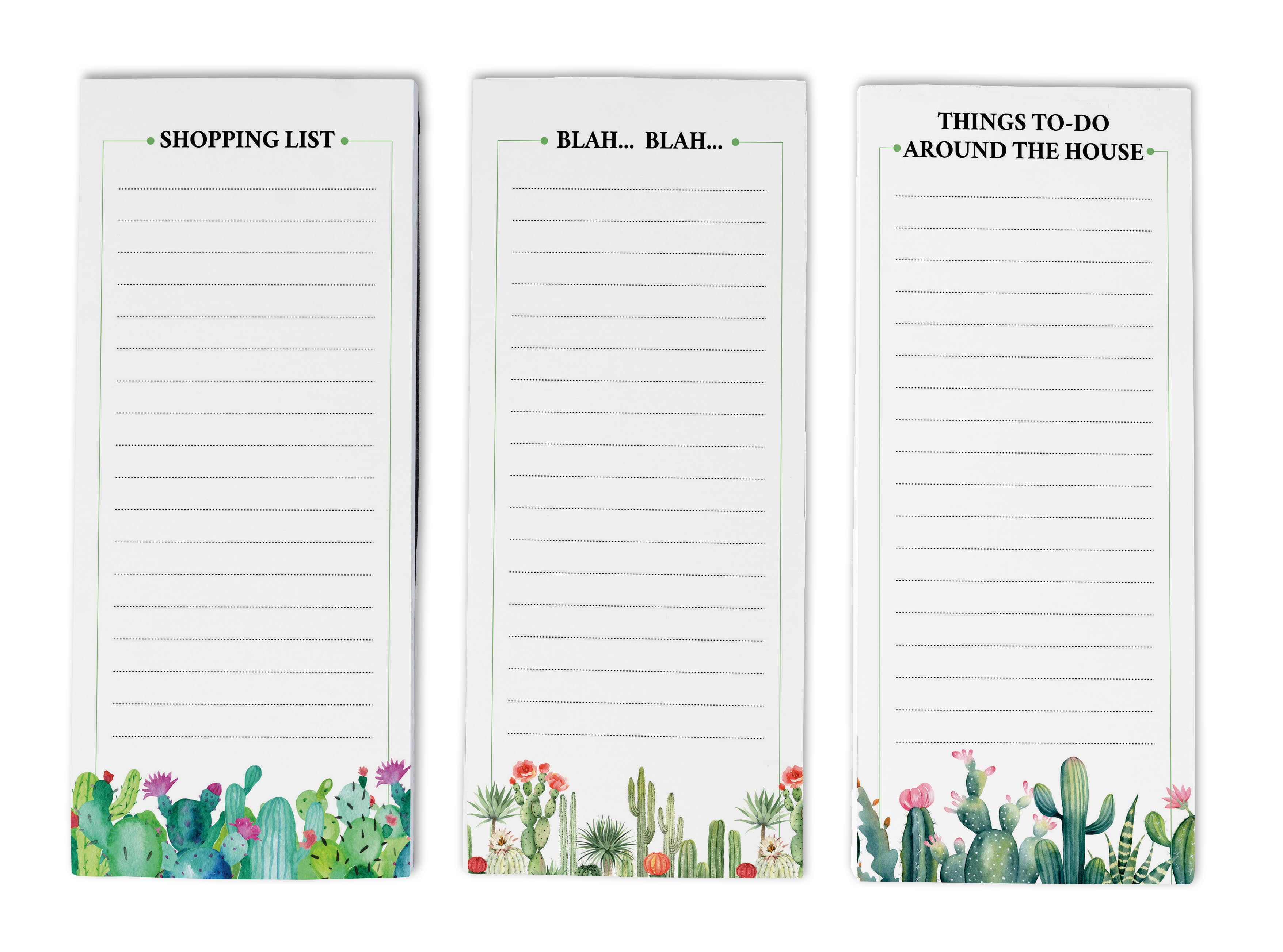 Inkdotpot Pack of 3 Magnetic Fridge To-Do List Notepads- Magnetic Memo Pads For Refrigerator-(50 Sheets Each)-Q5
